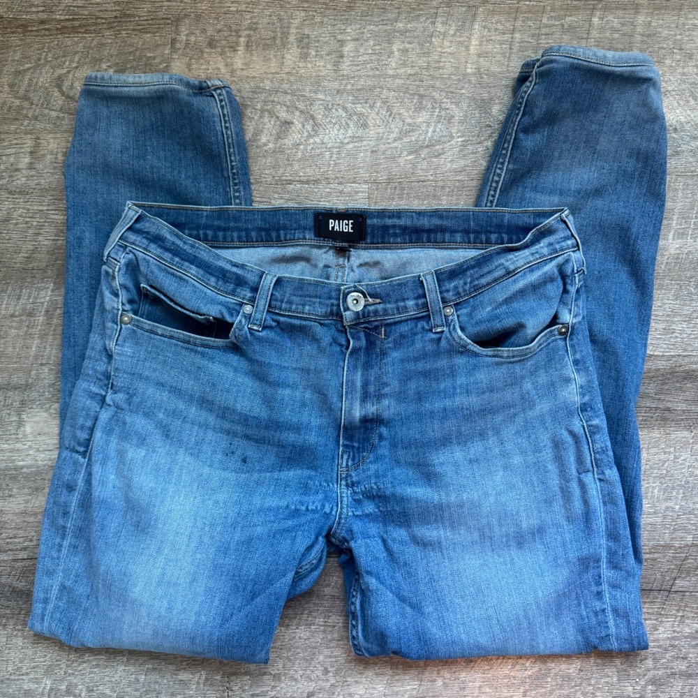 Paige Lennox Slim Fit Jeans Size‎ 36 Blue Transcend Stretch Denim